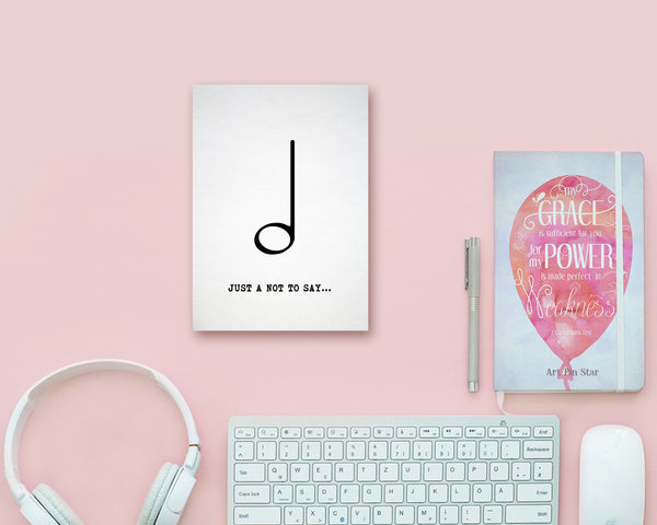 Just a little note to say Half Note Half Note Music Gift Ideas Customizable Greeting Card
