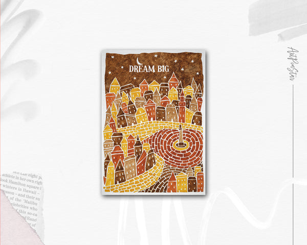 Dream Big Artwork Greeting Cards Personalized Art Prints Posters