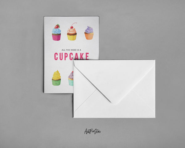 All you need is a cupcake Food Customized Gift Cards
