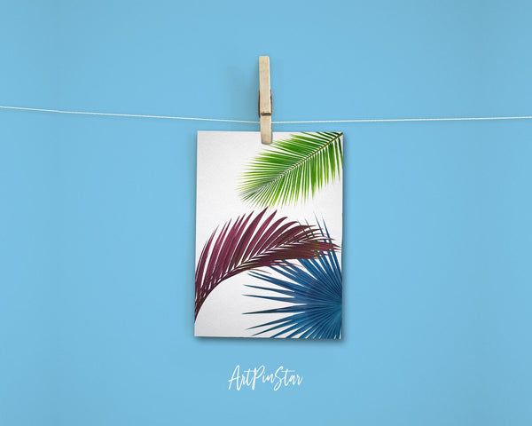 Green Leaves of Palm Tree Botanical Garden Customized Greeting Card