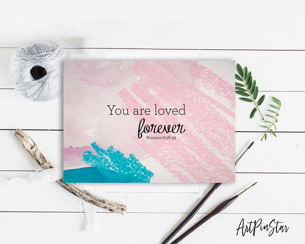 You are loved forever Bible Verse Customized Greeting Card