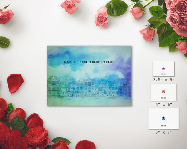 This is the beginning of anything you want New Year Customized Greeting Card