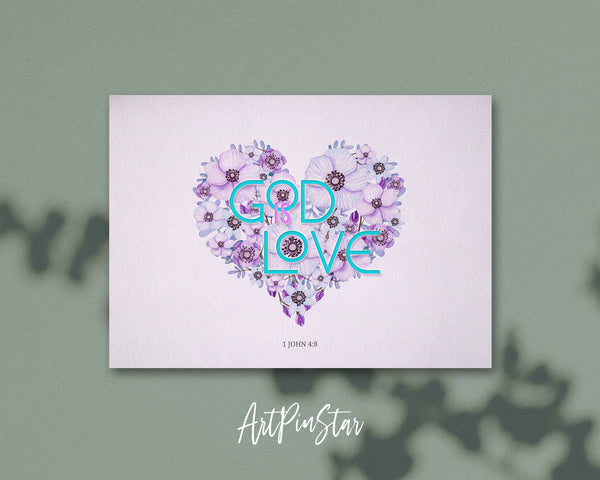 God is love 1 John 4:8 Bible Verse Customized Greeting Card