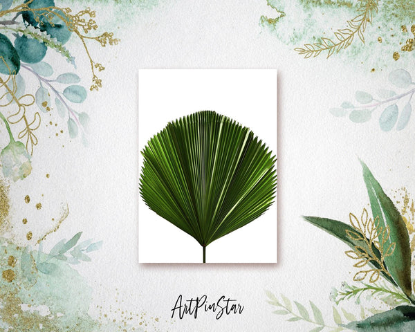 Licuala Grandis or Ruffled Fan Palm Leaf Botanical Garden Customized Greeting Card