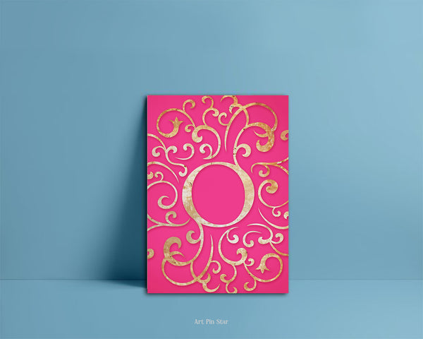 Alphabet Mandela Letter O Modern Monogram Note Cards