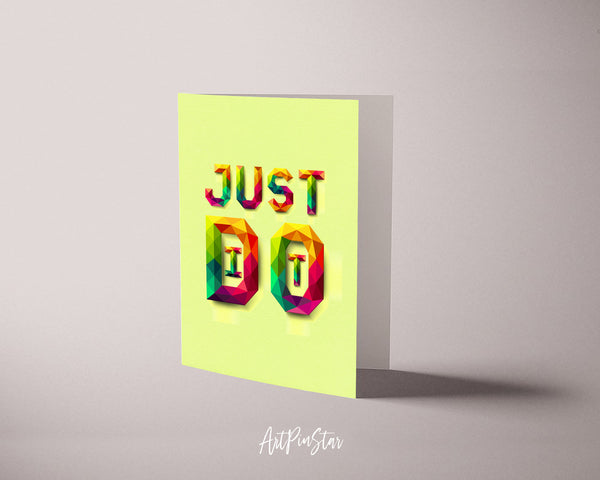 Just do it Campaign Quote Customized Greeting Cards