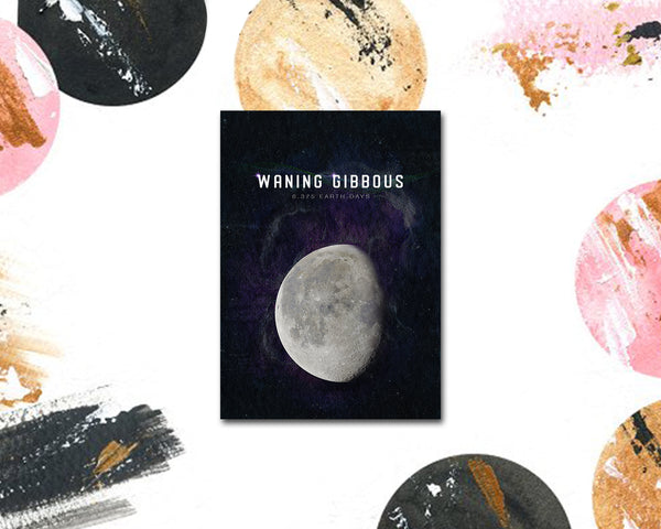 Waning Gibbous Moon Lunar Phases Customizable Greeting Card