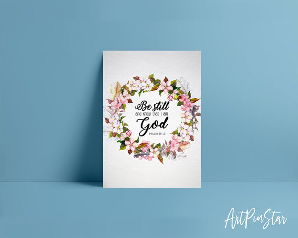Be still and know that I am God Psalm 46:10 Bible Verse Customized Greeting Card