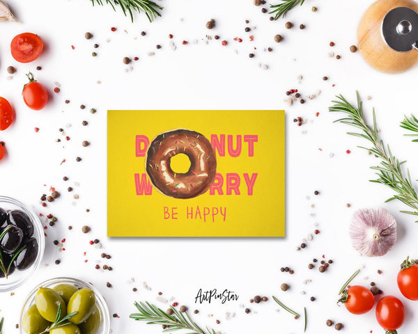 Donut Worry Be Happy Food Customized Gift Cards