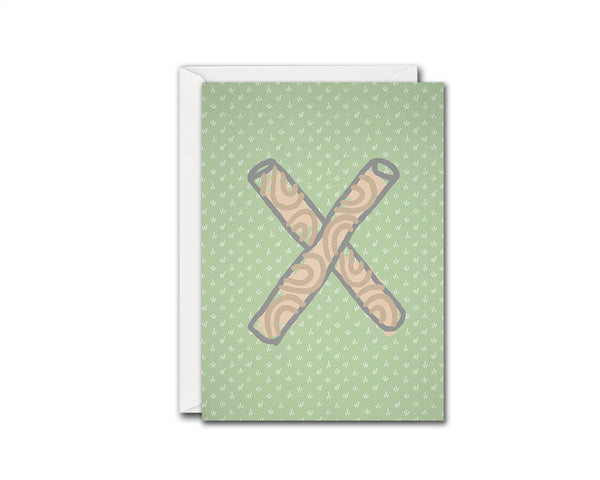 Alphabet Forest Letter X Animal Monogram Note Cards