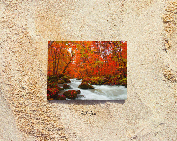 Autumn Strea Landscape Custom Greeting Cards