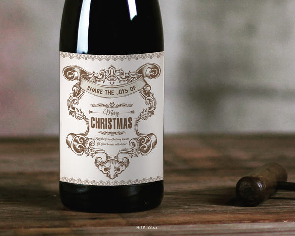 Share the joys of Merry Christmas Holiday Customizable Label