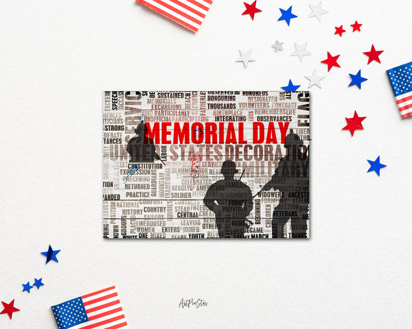 Memorial Honoring Remembering Day Customizable Gift Cards