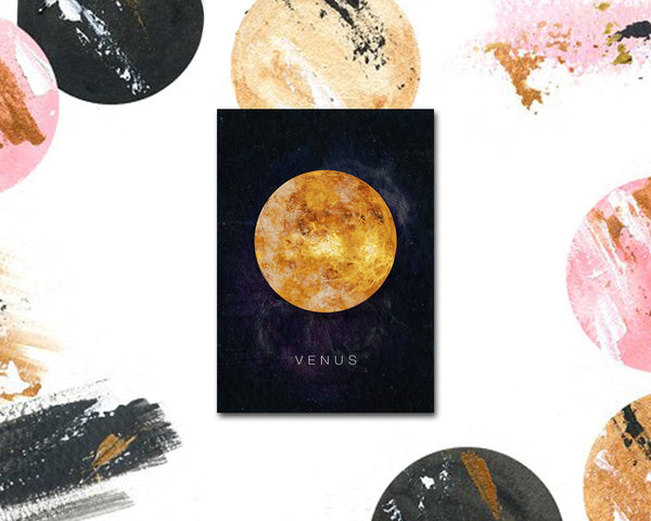 Venus Planet Universe Space Solar System Customizable Greeting Card