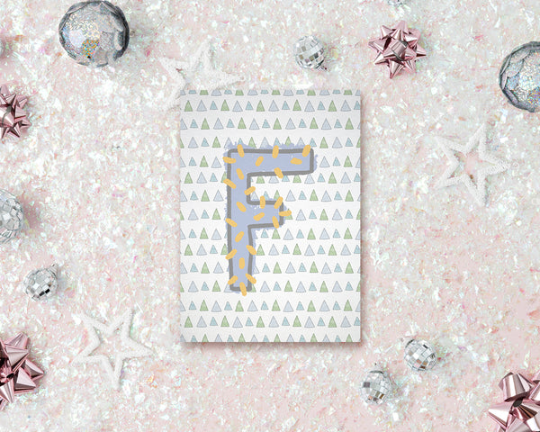 Alphabet Forest Letter F Animal Monogram Note Cards