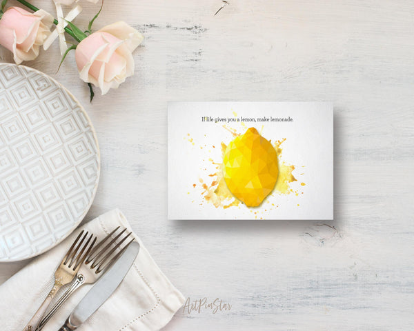 If life gives you a lemon, make lemonade Food Customized Gift Cards