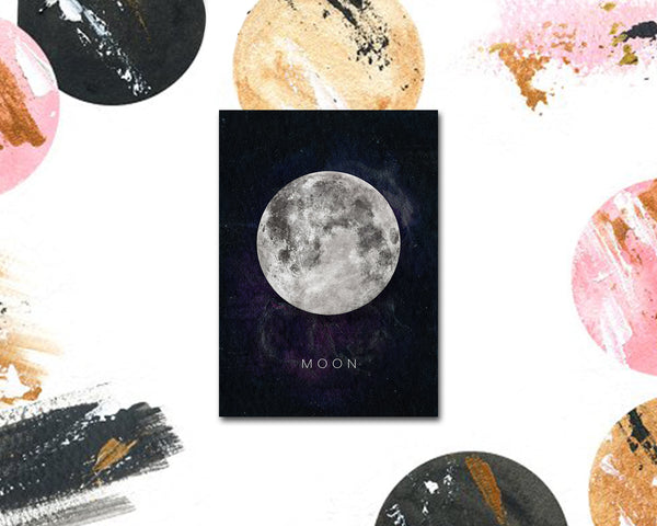 Moon Moon Phases Universe Space Customizable Greeting Card