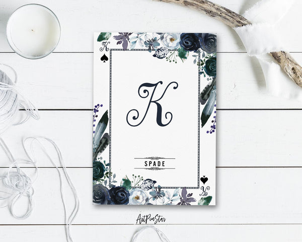 Watercolor Floral Flower Bouquet Initial Letter K Spade Monogram Note Cards