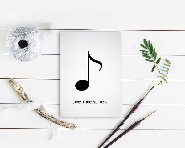 Just a little note to say Eighth Note Eighth Note Music Gift Ideas Customizable Greeting Card