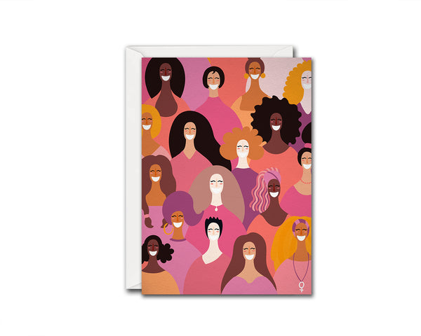 Girls Power Women Empowerment Customizable Greeting Card