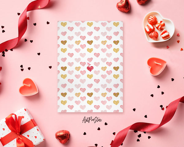 Red Heart Happy Valentine's Day Customized Greeting Card