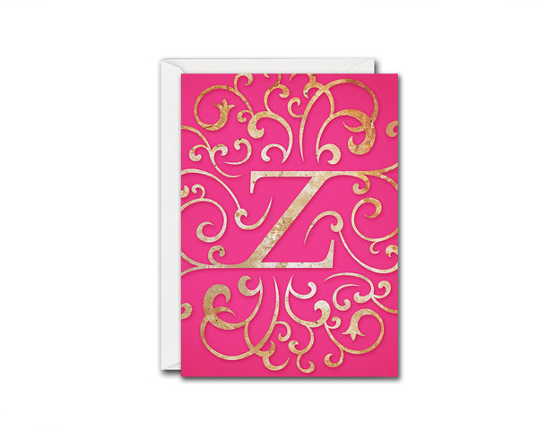 Alphabet Mandela Letter Z Modern Monogram Note Cards