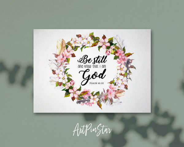 Be still and know that I am God Psalm 46:10 Bible Verse Customized Greeting Card