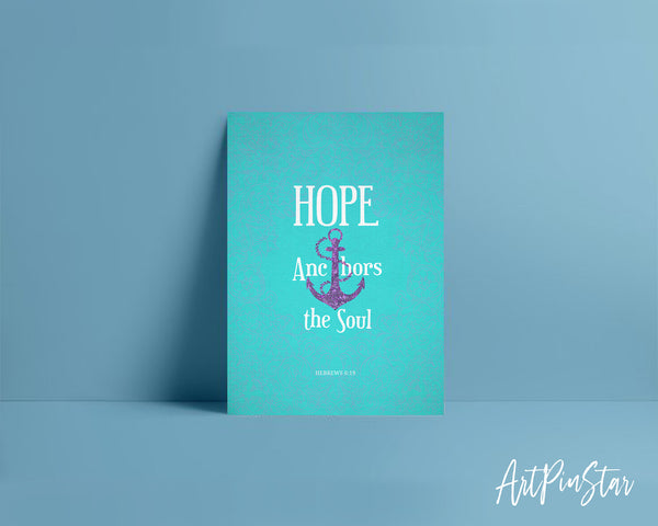 Hope anchors the soul Hebrews 6:19 Bible Verse Customized Greeting Card