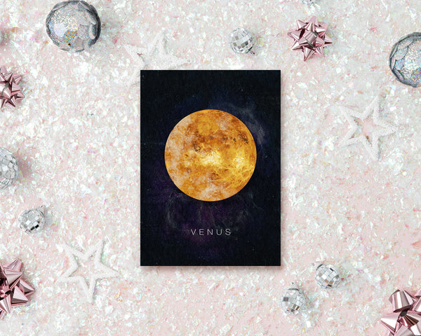 Venus Planet Universe Space Solar System Customizable Greeting Card