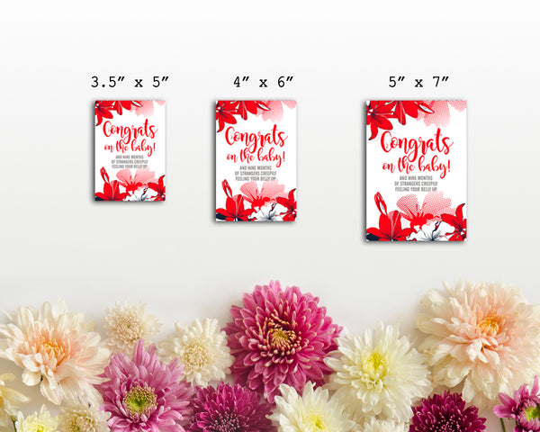 Congrats On The Baby Boy Birth Announcements Customized Gift Cards