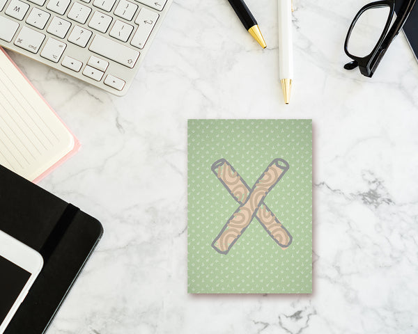 Alphabet Forest Letter X Animal Monogram Note Cards