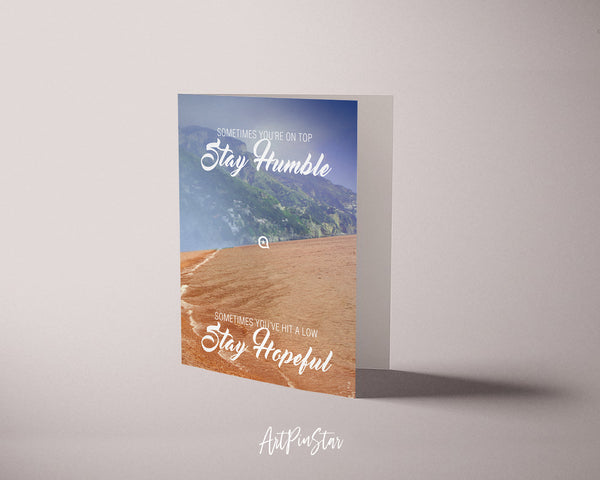 Sometimes you're on top stay humble Sometimes Bible Verse Customized Greeting Card