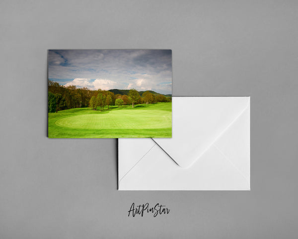 Czech Republic Golf Course Landscape Custom Greeting Cards