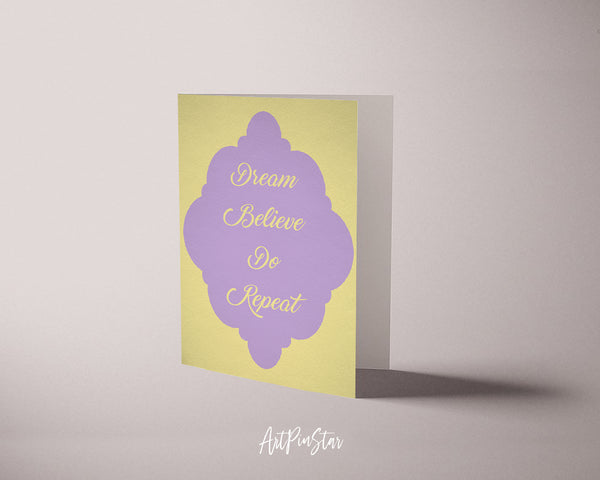 Dream believe do repeat Bible Verse Customized Greeting Card