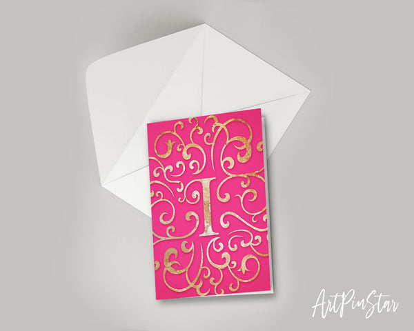 Alphabet Mandela Letter I Modern Monogram Note Cards