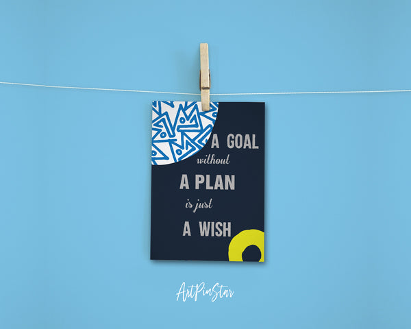 A goal without a plan is just a wish Powerful Planning Quote Customized Greeting Cards