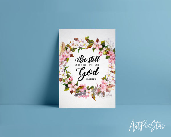 Be still and know that I am God Psalm 46:10 Bible Verse Customized Greeting Card