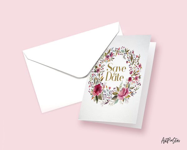 Save the Date Happiness Quote Customized Greeting Cards