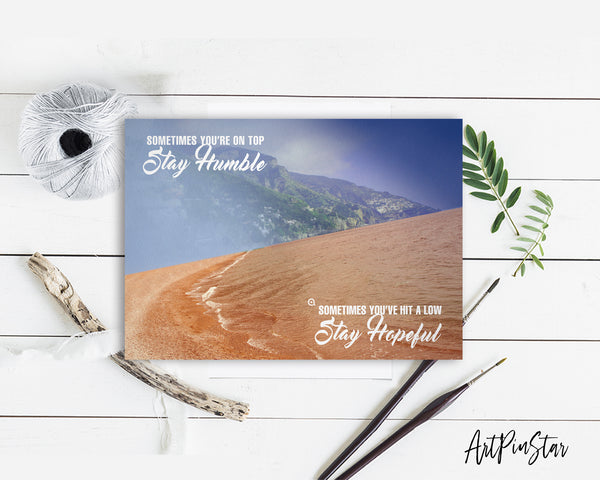 Sometimes you're on top stay humble Sometimes Bible Verse Customized Greeting Card