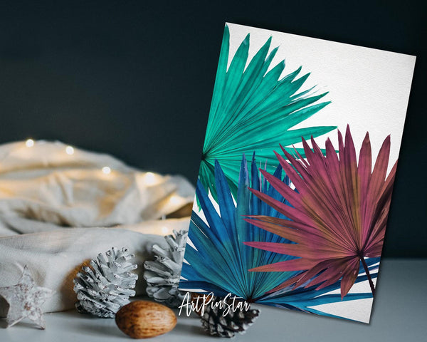 Green Palm Leaf Botanical Garden Customized Greeting Card