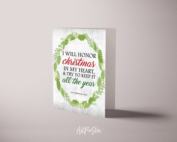 I will honor christmas in my heart-Religious Unique Cards-2641