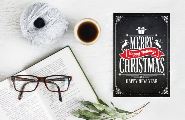 Merry Christmas and Happy New Year Personalized Holiday Greeting Card Gifts