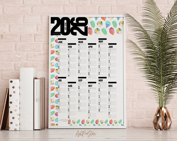 2026 Abstract Customizable Yearly Wall Calendar
