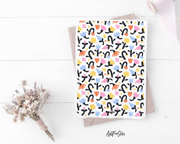 Contemporary Abstract Tulips and Bell Botanical Flower Personalized Vellum Dashboard