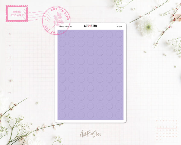 Pastel Dots Cousin A5 White Stickers