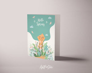 Hello Spring Customizable Season Greeting Cards