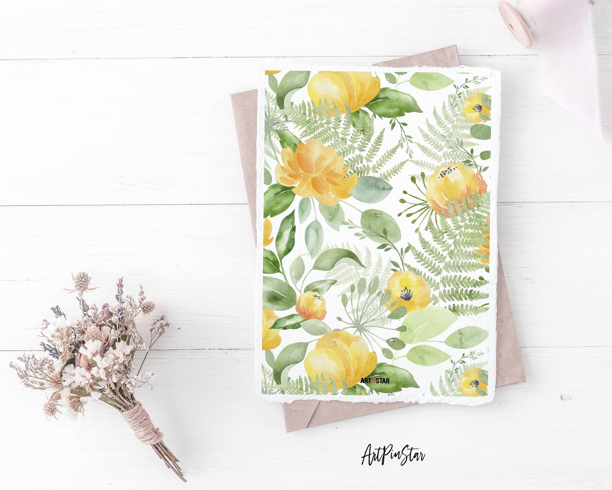 Delicate Watercolor Garden Personalized Vellum Dashboard