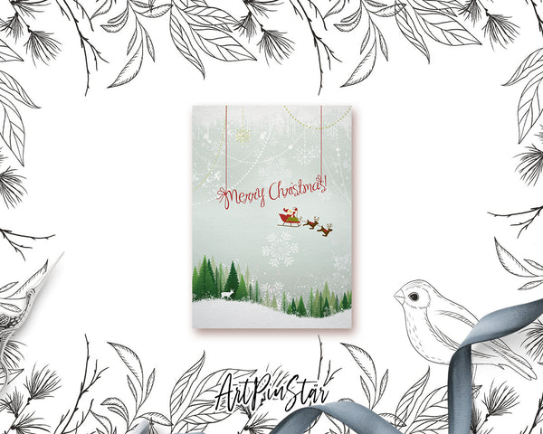 Merry Christmas Personalized Holiday Greeting Card Gifts