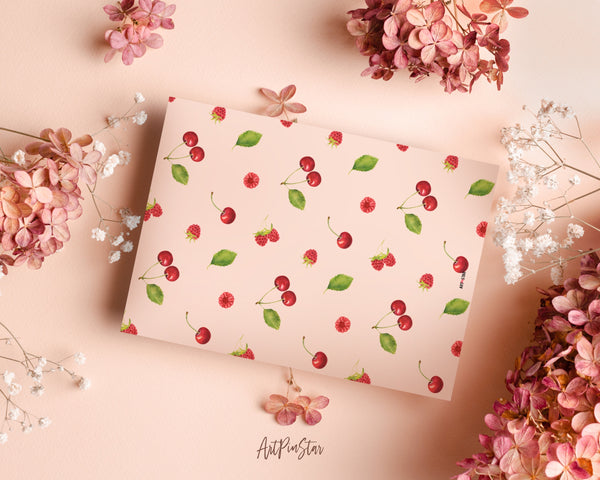 Cherries Raspberries Leaves Personalized Vellum Dashboard