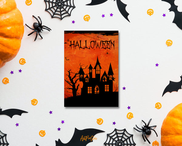 Halloween Bat Witch Ghost Custom Holiday Greeting Card